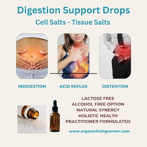 Cell Salts Digestive Support Drops. Digestive support tissue salts. Gut Wellness Natural Balance