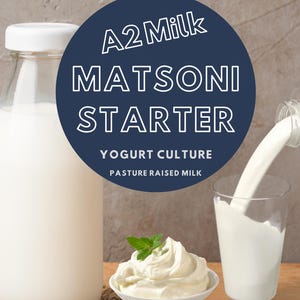 Organic Matsoni Yogurt Starter: A2 Milk, Caspian Sea Heirloom Culture, No Yogurt Maker Required
