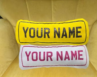 Personalised Sparkly Glitter Vinyl Plush Pillow Plates-Novelty Gift Idea-Eid Gift-Christmas gift-Car Gift-Gift For Her-Gift for Him