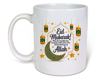 Eid Mubarak - Eid Mug- Ceramic-11oz Coffee Mug-Funny Novelty Gift Idea