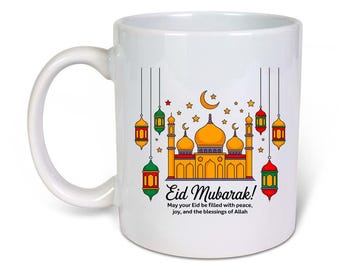 Eid Mubarak - Eid Mug- Ceramic-11oz Coffee Mug-Funny Novelty Gift Idea