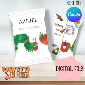 Digital Chip Bags, Chapter one Chip Bag, Vintage book, Vintage book birthday decorations, Book decorations, One for the books