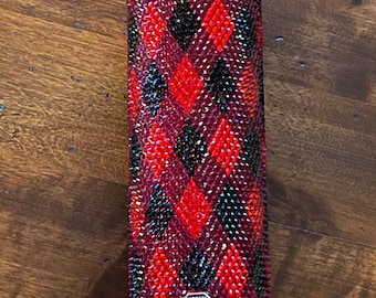 20 oz Rhinestone Tumbler - Buffalo Plaid