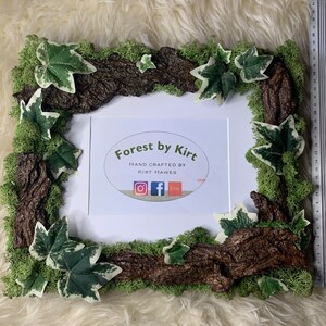Handmade green woodland photo frame (medium)
