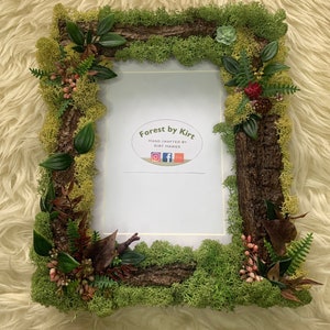 Custome frame ( A4 frame to add to customers art work ) handmade woodland photo frame