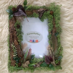 Handmade woodland photo frame (large8x10)