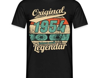 T-shirt Cadeau Légendaire Original Vintage 70e Anniversaire 1954
