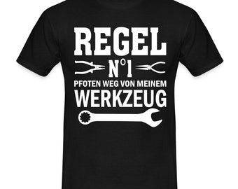 Mechaniker Shirt Handwerker Pfoten weg von meinem Werkzeug Lustiges Geschenk Männer T-Shirt