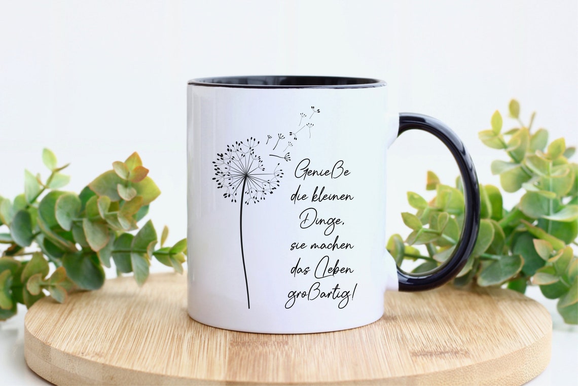 Pusteblume Plotter SVG Datei Genieße das Leben Deko Spruch Deutsch