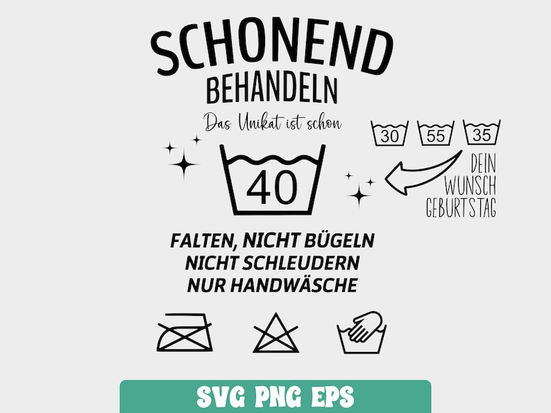 Geburtstags Design Plotter Datei im SVG PSD EPS Format. Schonend