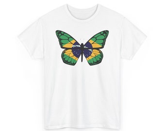 Brasilien Schmetterling Flagge - Unisex Shirt