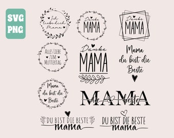 Mom plotter file SVG, plotter file birthday, the best mom SVG, Happy Mother's Day, spring flower wreath