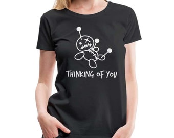 Voodoo Puppe Thinking of you lustiges Frauen Premium T-Shirt