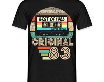 41. Geburtstag Geboren 1983 Retro Kassette Geschenk T-Shirt