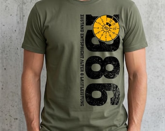 40th Birthday T-Shirt 1986 Funny Car | Condition commensurate with age & mileage | Gift for men, born in 1986, TÜV sticker shirt