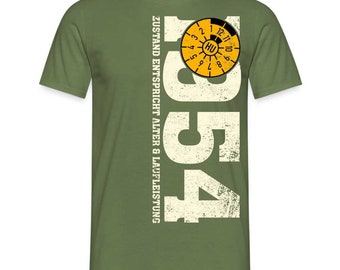 70. Geburtstag 1954 Zustand entspricht Alter und Laufleistung TÜV Lustiges Mechaniker Geschenk T-Shirt