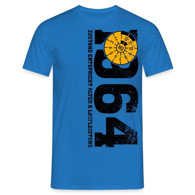 60. Geburtstag 1964 Zustand TÜV Lustiges Mechaniker Geschenk T-Shirt - Royalblau