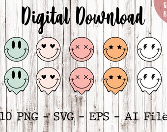 smiley face svg | happy face svg | yellow smiley face svg | emoji svg | svg files for Cricut Silhouette | trendy svg png