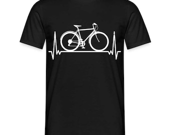 Fahrrad EKG Herzschlag Radfahrer aus Leidenschaft T-Shirt