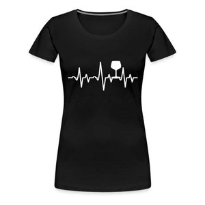 Wine Lover Wine EKG Heartbeat Women&#39;s Premium T-Shirt