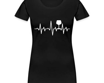 Wein Liebhaberin Wein EKG Herzschlag Frauen Premium T-Shirt