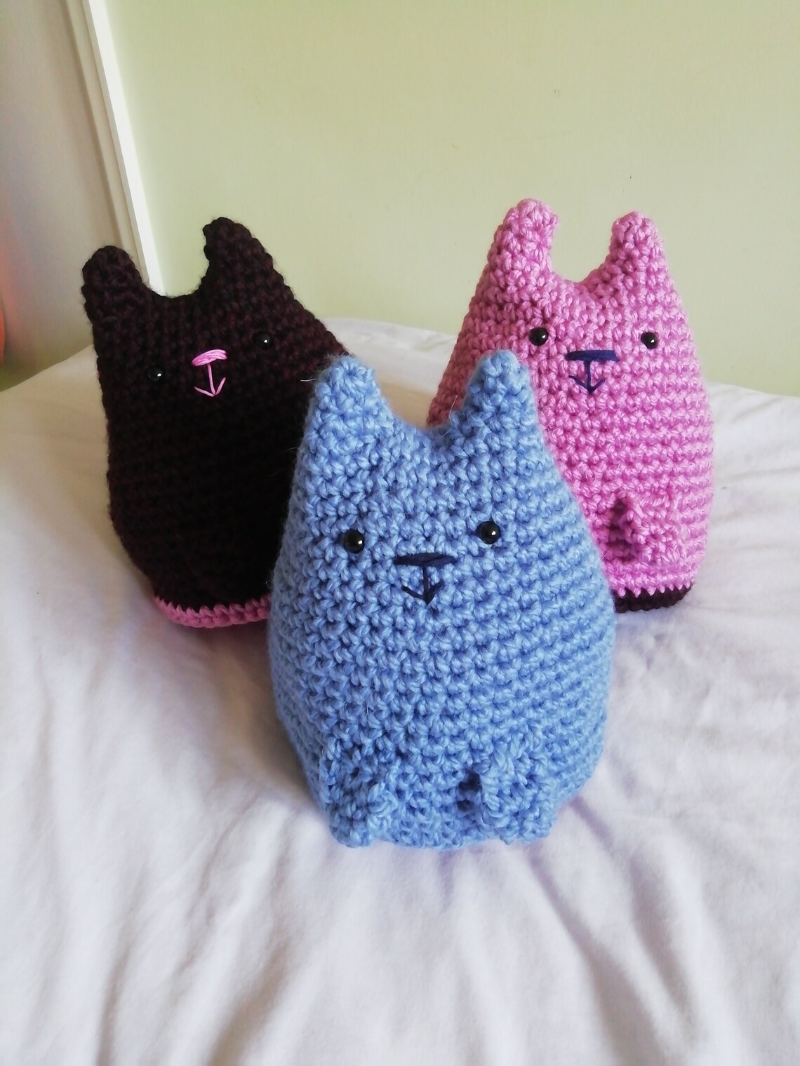 Large Amigurumi Crochet Dumpling Cat Etsy