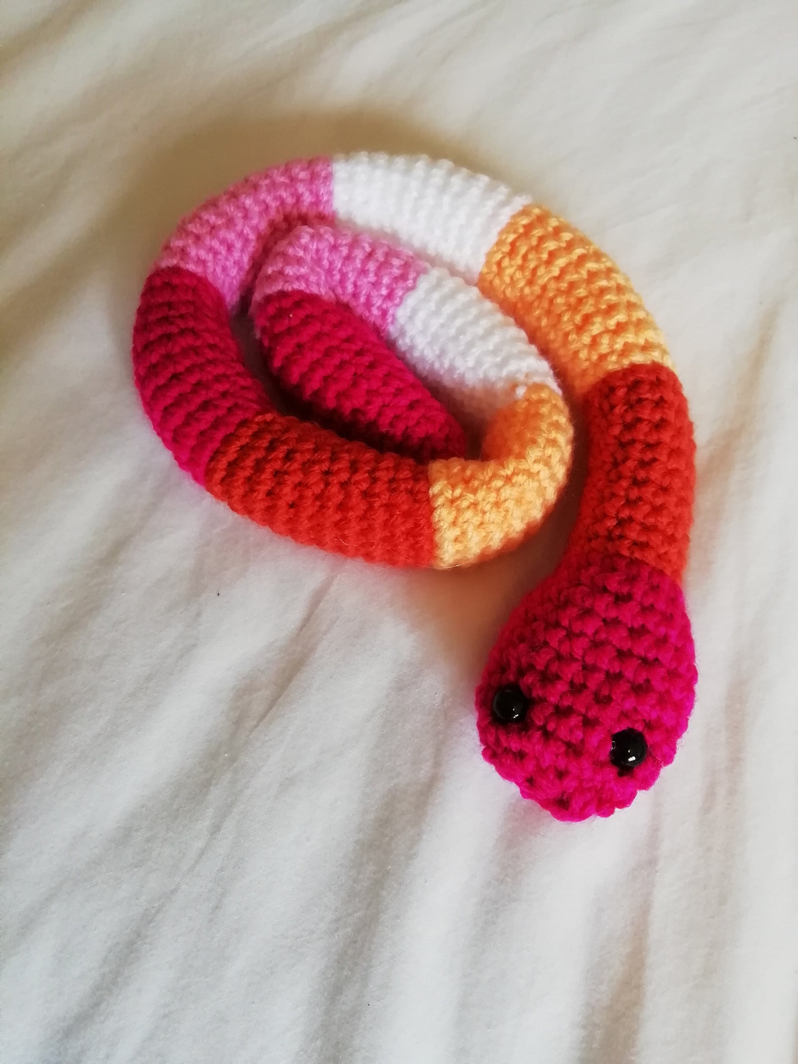 Amigurumi Hand Crocheted Pride Snakes Gay Lesbian Bisexual Etsy