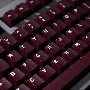 120pcs Dark Red Keycap Set for 61/64/68/108, Cherry Profile Keycap, ABS Material Keycap Set, Mechanical Keyboard Keycap Decoration, Gift