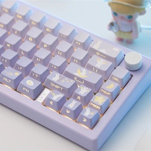 Purple RGB Lighting Keyboard, Gaming/Office Keyboard, Wireless Bluetooth Mechanical,Hotplug Keyboard, Cute Custom Switch Mechanical Keyboard