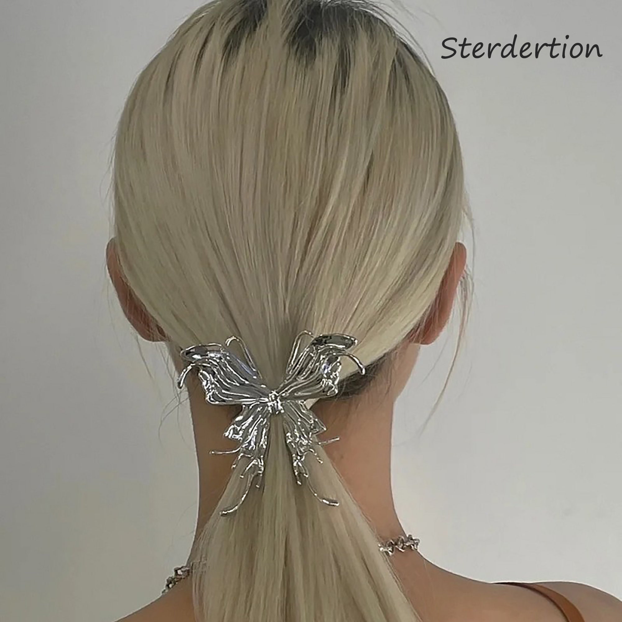 Metal Butterfly Hair Clips Ponytail Hair Clips Blonde Hair Etsy UK