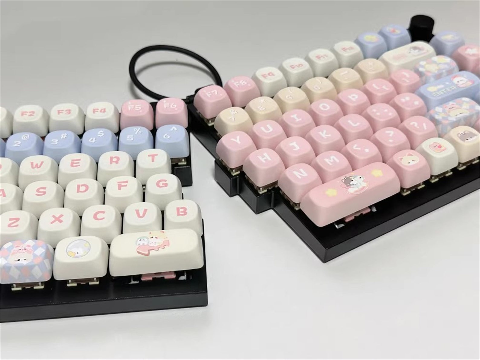 140pcs Cute Kitty Keycaps MOA Profile Keycaps PBT Etsy