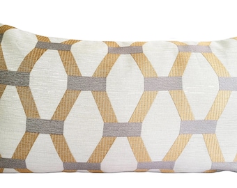 Gold/Beige/Silver Pillow Cover