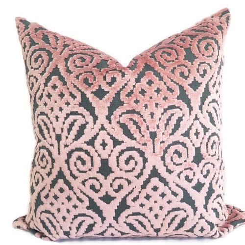 Blush Velvet Pillow Cover // Blush Pink Velvet Cushion Case Etsy