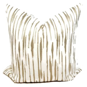 Gold/Beige Abstract Pillow Cover