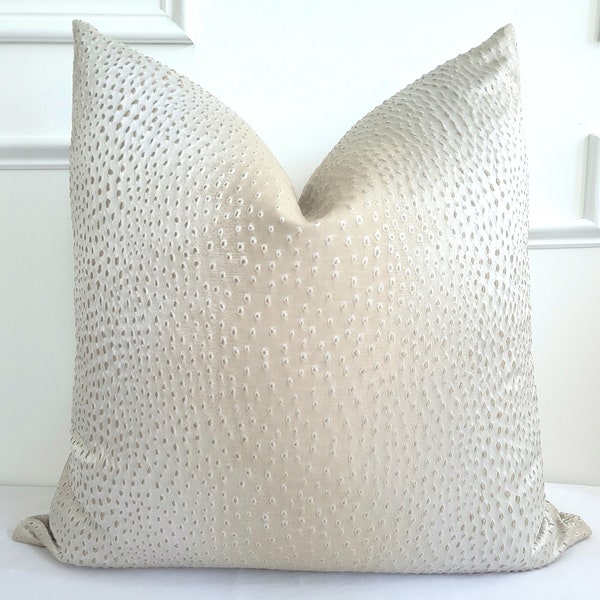 Taupe Lizard Print Pillow Cover