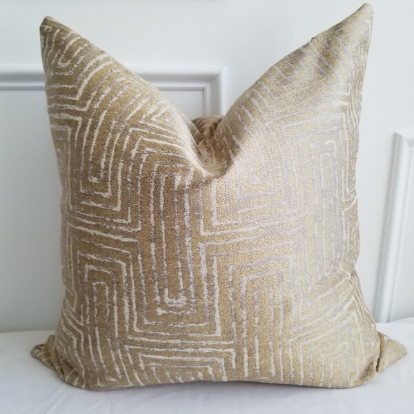 Gold/Beige Pillow Cover 22 X 22