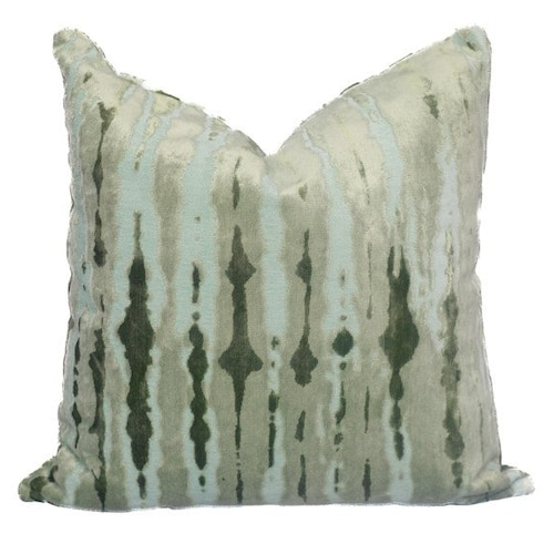 Housse de coussin abstraite verte