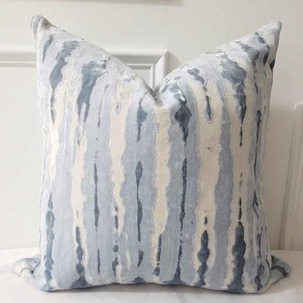 Blue Gold Pillow Etsy