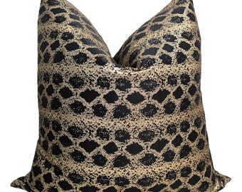Gold Black Pillow Cover
