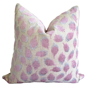 Purple/ Gray/ Beige Animal Print Pillow Cover