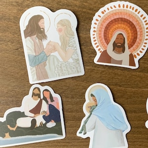Inspirierende christliche Aufkleber - 50er-Pack erhebende wasserdichte Vinyl-Aufkleber mit Jesusbezug für Bibelarbeit, Journaling, Ostern, keine Wiederholungen