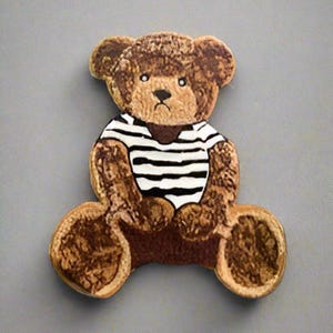 Adorable Teddy Bear Embroidered Patches - 2 Sizes Available | High-Quality Iron-On Applique for Clothing, Bags & Home Decor