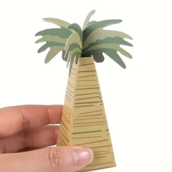 Tropical Palm Tree Coconut Party Favor Candy Gift Box 10 pc Beach vacation Spring Break