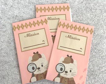 Japanese Kawaii Cat Stationery Set – Cute Memo Notes & Mini Envelopes, Made in Japan
