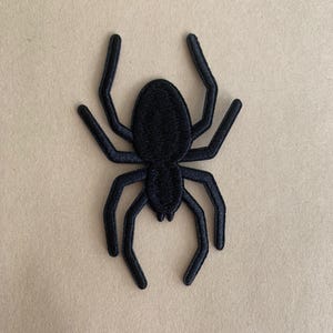 Embroidered Spider Iron-On Patch Set - Black, High Quality for Costume, Cosplay or Halloween DIY, Upcycle