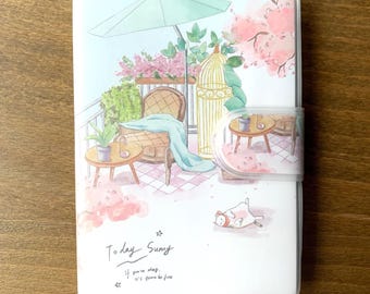 Kawaii Cat Mini Notebook (Choose Design) | Sakura Pocket Journal, Japanese Stationery – Limited Stock