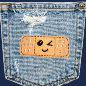 Embroidered Bandage Iron-On Patches for Nurses, Scrubs, Backpacks & Jackets