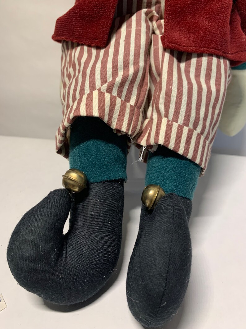 Vintage Elf Dolls Set, Primitive Folk Art Decor, Red and Green Elf Doll, Two Dolls Etsy