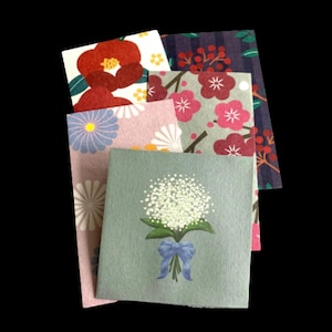 Pochibukuro · Japanese Money Envelopes · Floral Washi Assortment · Set of 5