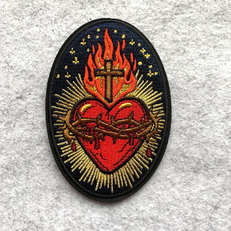 Sacred Heart Patch - Etsy